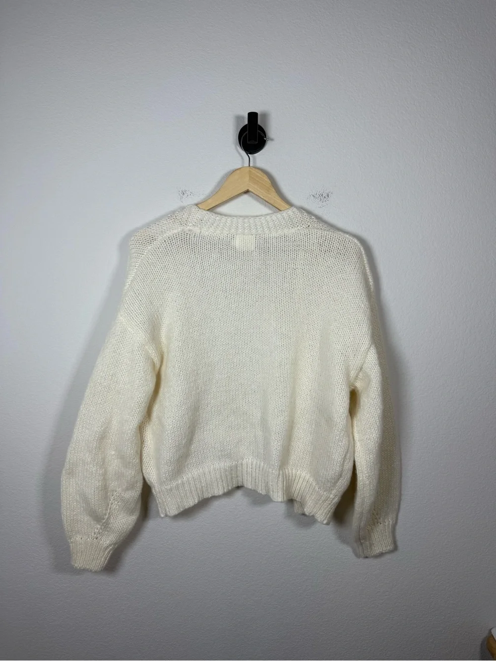 Luna Ivy Chunky Knit Butterfly Cardigan 3D Novelty Open Front Size S